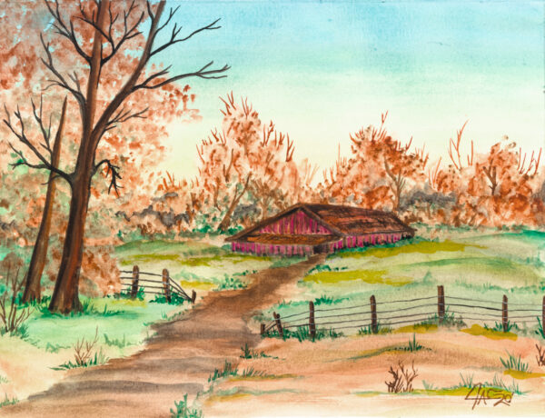 Mothers Meadow Watercolor Painting By The GYPSY