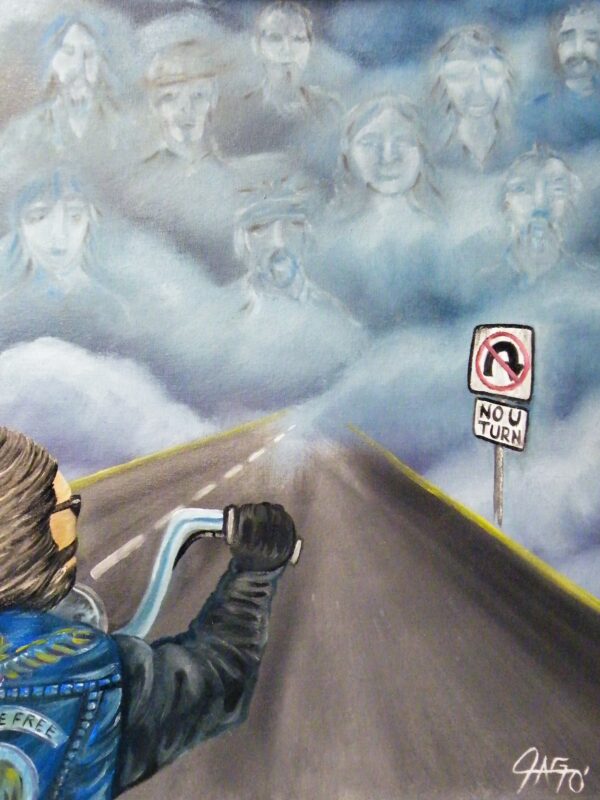 No U Turn Acrylic and Oil Painting By The GYPSY