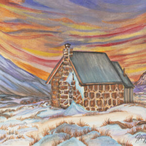 Stone Refuge Watercolor Painting By The GYPSY
