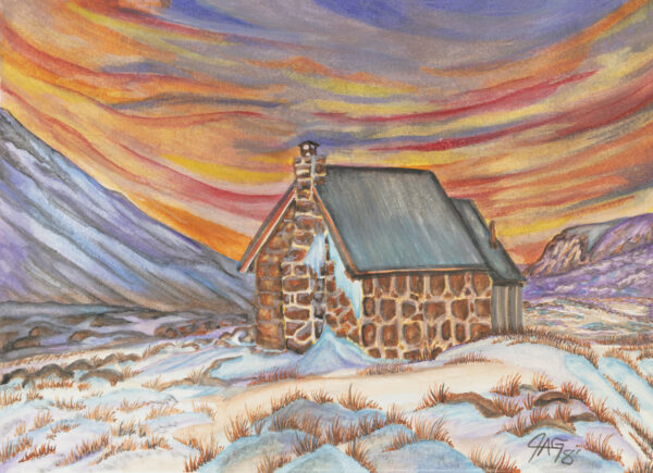 Stone Refuge Watercolor Painting By The GYPSY