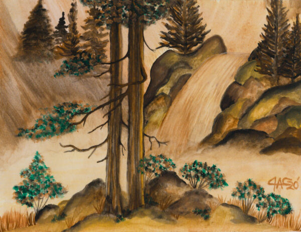 "Huángsè Qiutian (Yellow Fall)" Original Watercolor Art By: J.A. George AKA; The GYPSY