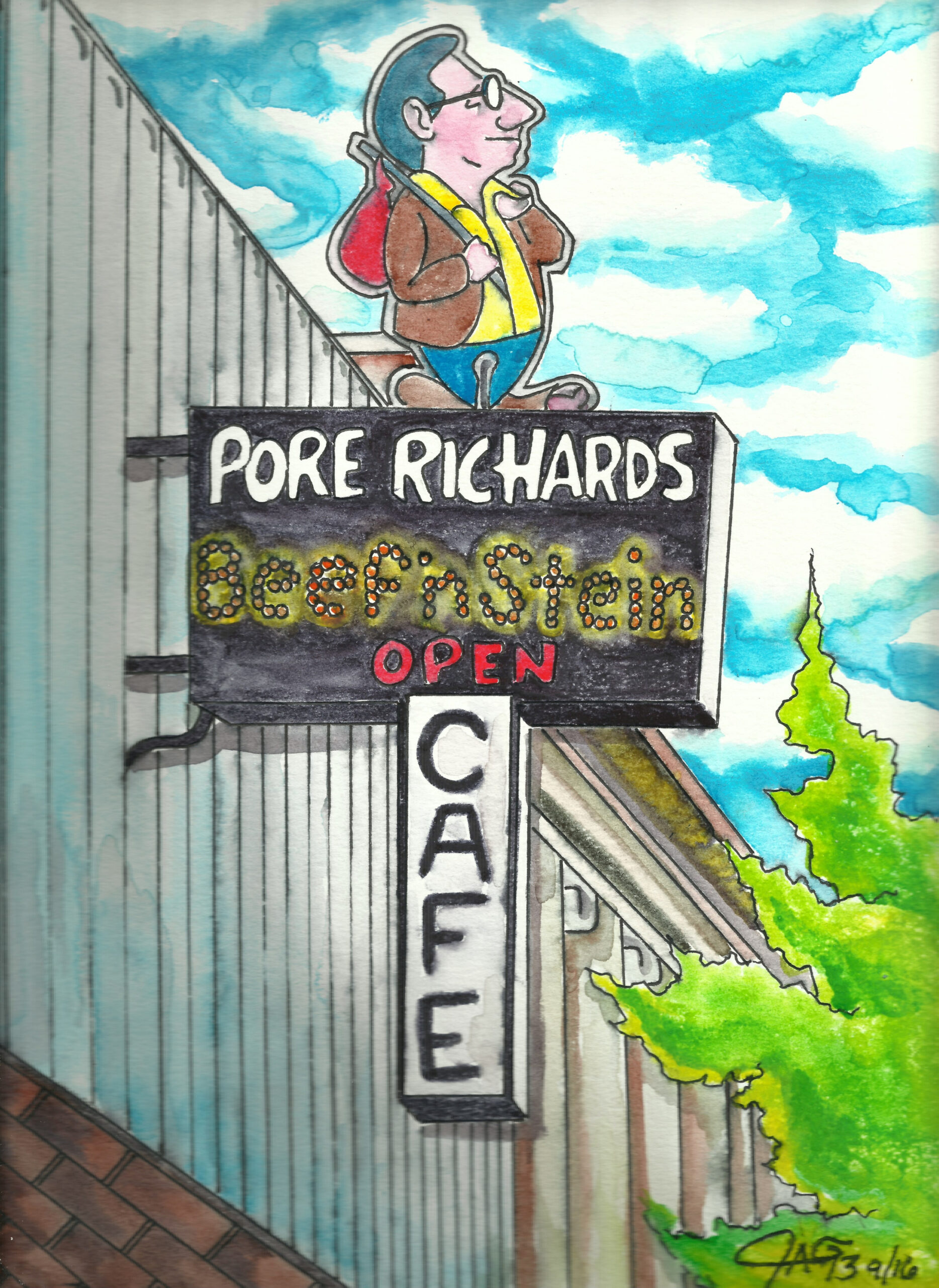 Pore Richards Watercolor Painting By The GYPSY