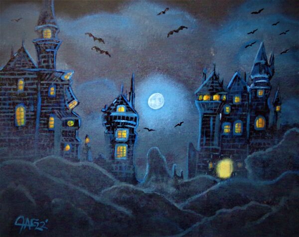 Haunted Castles Acrylic Painting By The GYPSY