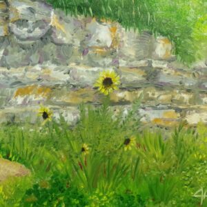 Sunflower Cliff Oil Painting By The GYPSY
