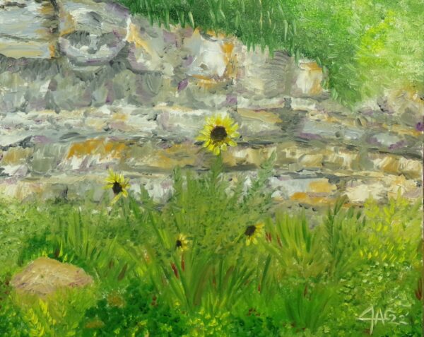 Sunflower Cliff Oil Painting By The GYPSY