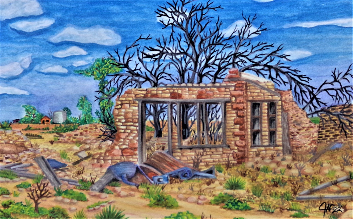 Yeso, New Mexico Watercolor Painting By The GYPSY