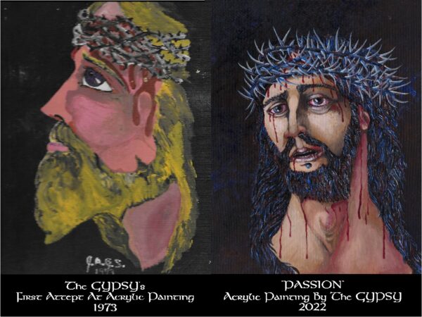 1973 - 2022 Comparison Example For The Passion Acrylic Painting By The GYPSY