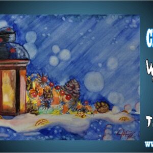 Blue Christmas Watercolor Painting Tutorial With The GYPSY