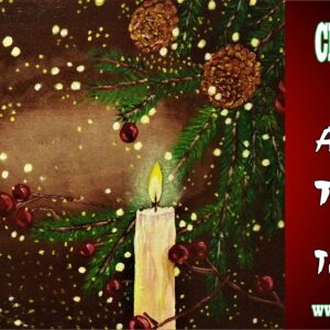Free Acrylic Painting Tutorial: Christmas Candle